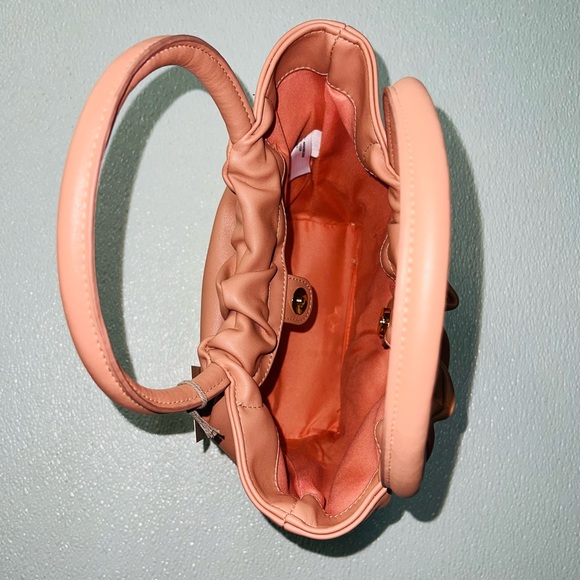 A New Day Pink Faux Leather Straw Tote Bag NWT - Picture 8 of 8